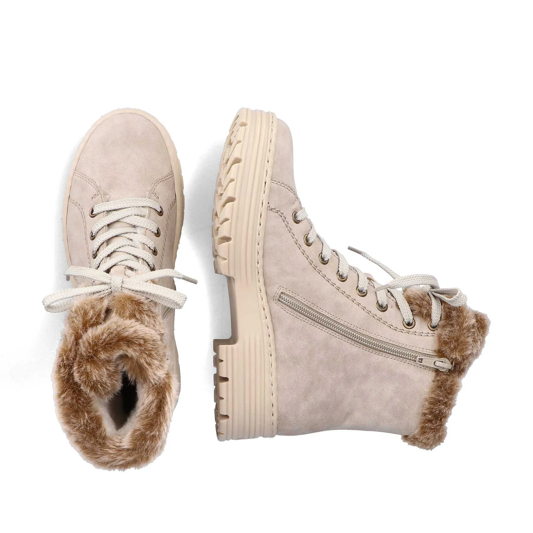 Rieker Women'S Corded Boots Light Beige