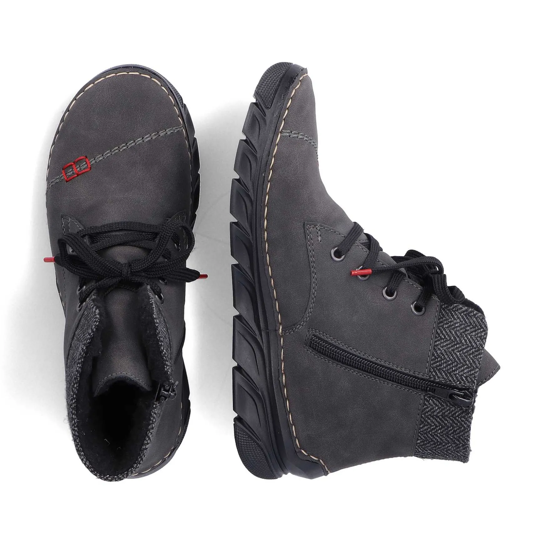 Rieker Women'S Corded Boots Anthracite