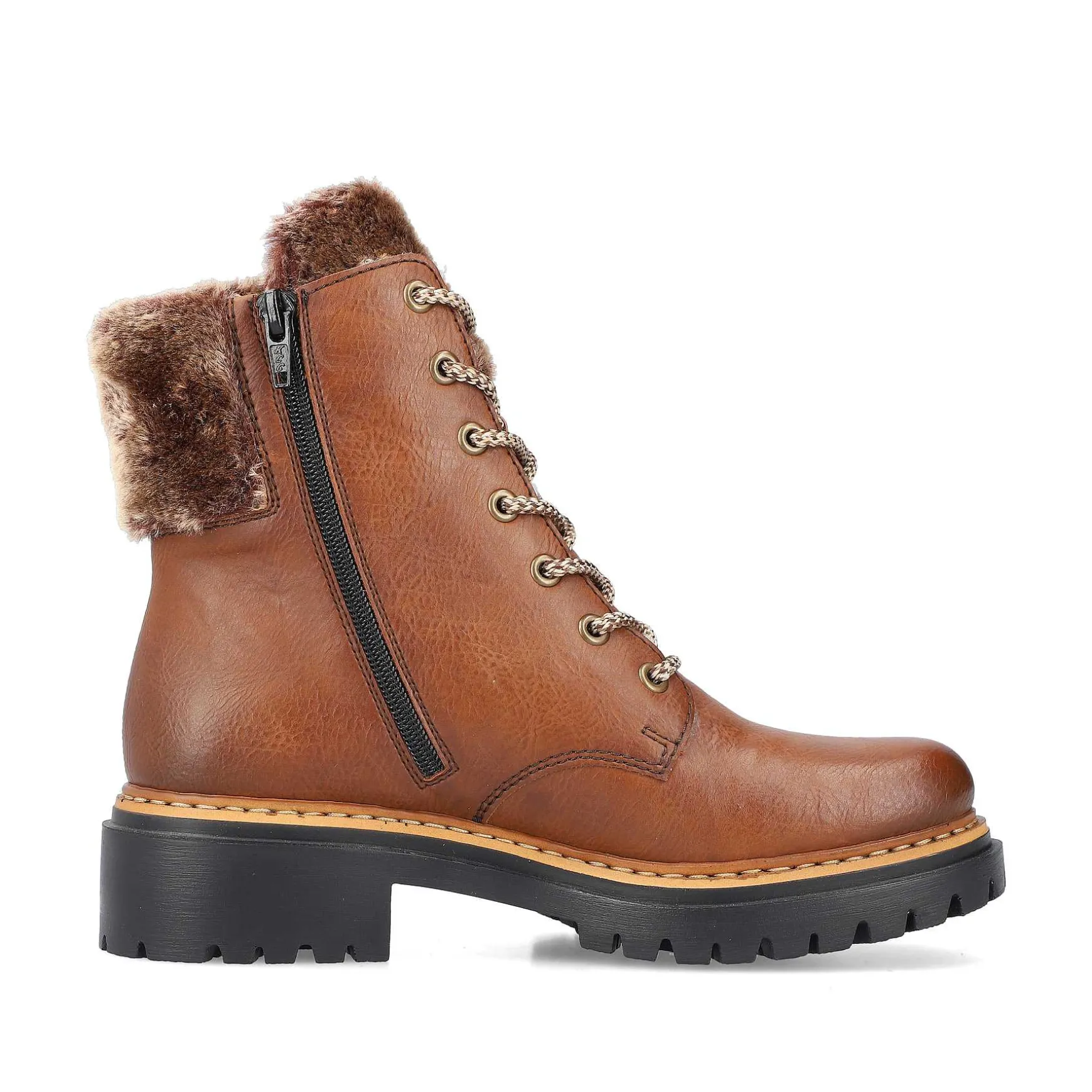 Rieker Women'S Corded Boots Chestnut Brown