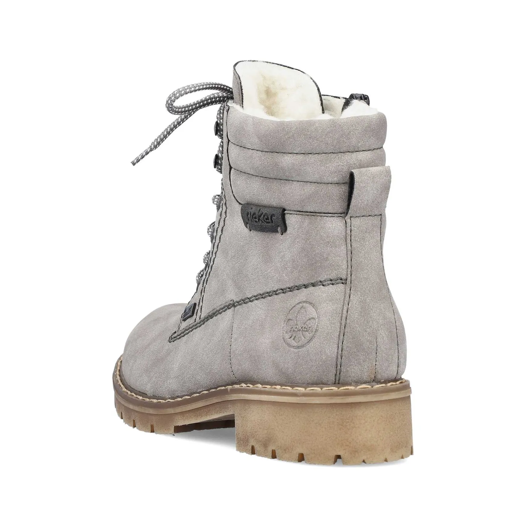 Rieker Women'S Corded Boots Silver Gray