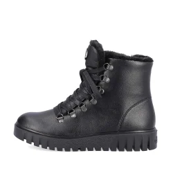 Rieker Women'S Corded Boots Deep Black