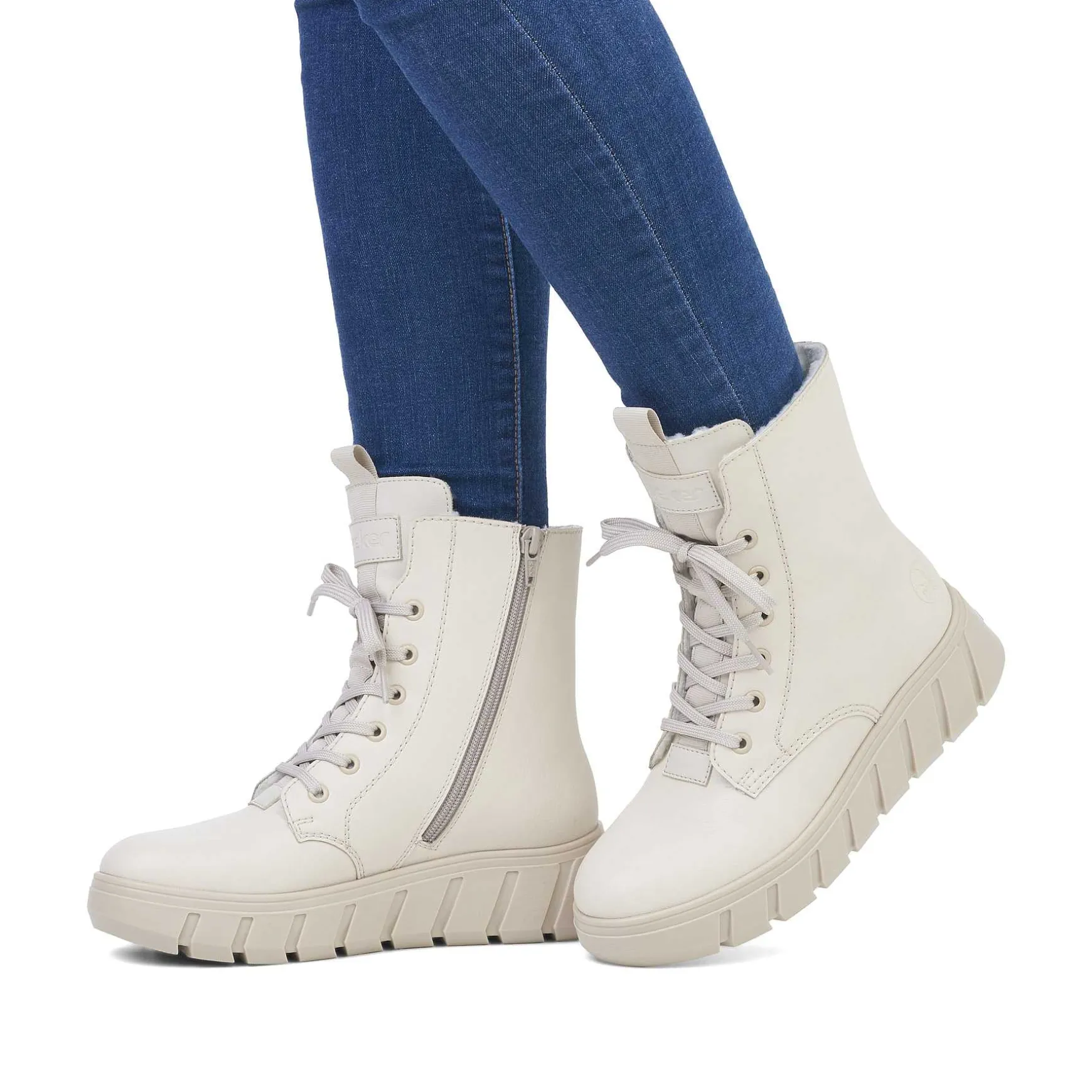 Rieker Women'S Corded Boots Light Beige