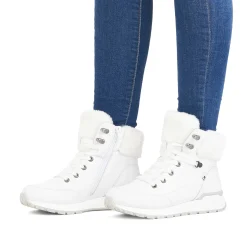 Rieker Women'S Corded Boots Crystal White