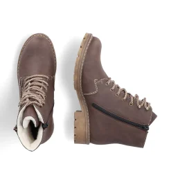 Rieker Women'S Corded Boots Chocolate Brown