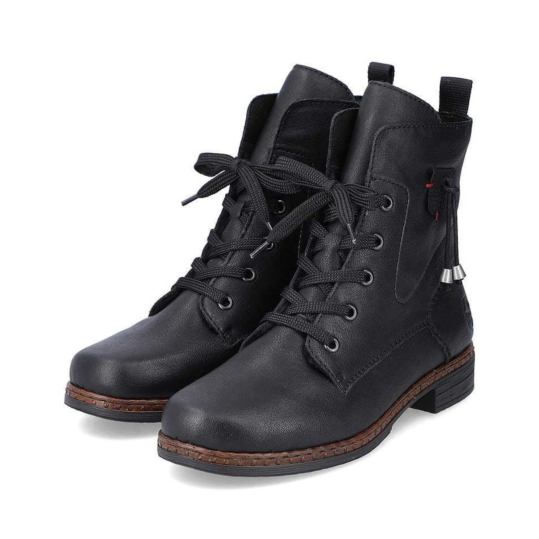 Rieker Women'S Corded Boots Deep Black