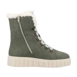 Rieker Women'S Corded Boots Khaki Snow
