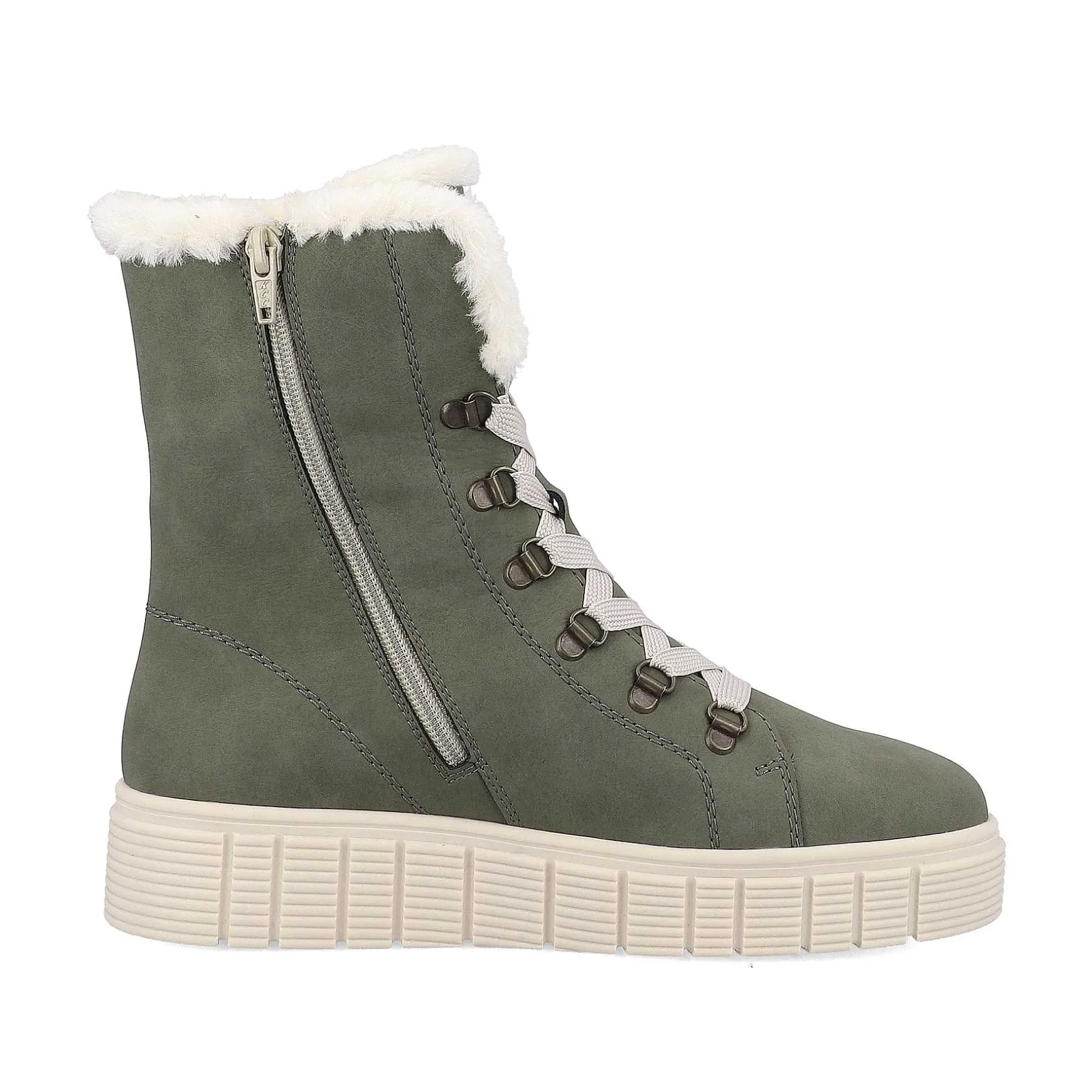 Rieker Women'S Corded Boots Khaki Snow