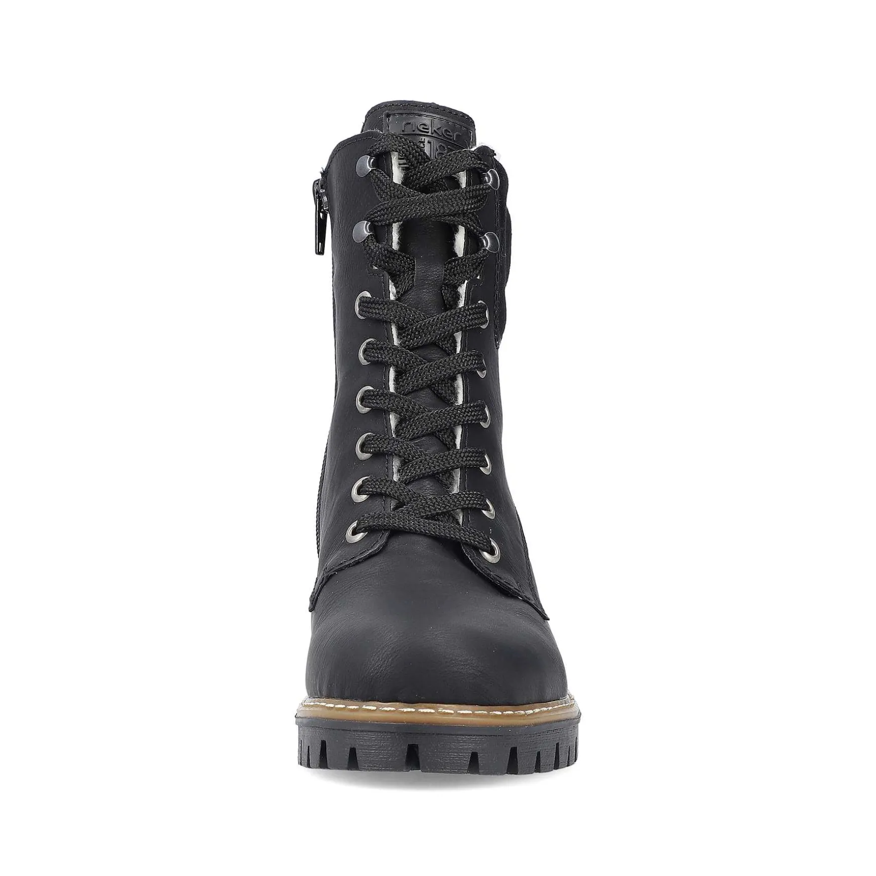 Rieker Women'S Corded Boots Deep Black