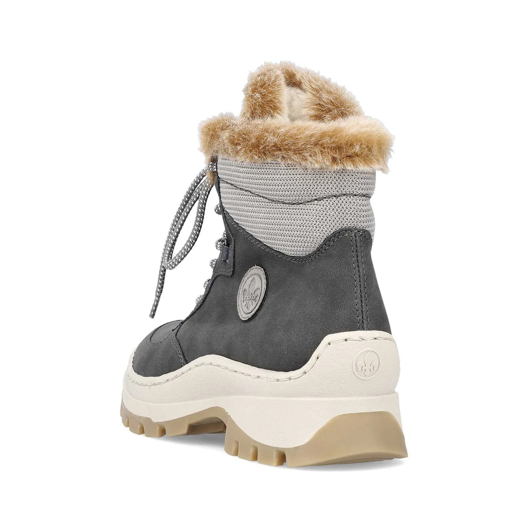Rieker Women'S Corded Boots Granite Gray