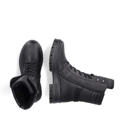 Rieker Women'S Corded Boots Deep Black