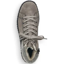 Rieker Women'S Corded Boots Platinum Gray