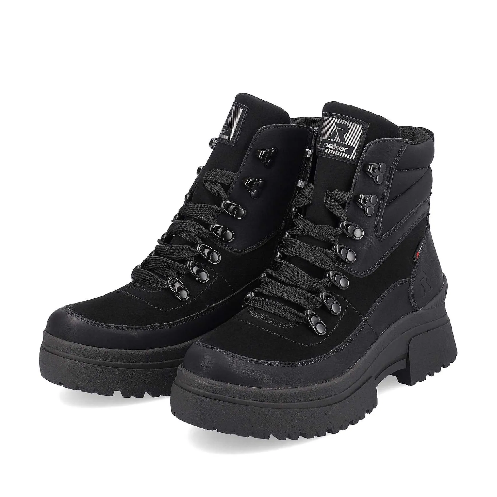 Rieker Women'S Corded Boots Diamond Black
