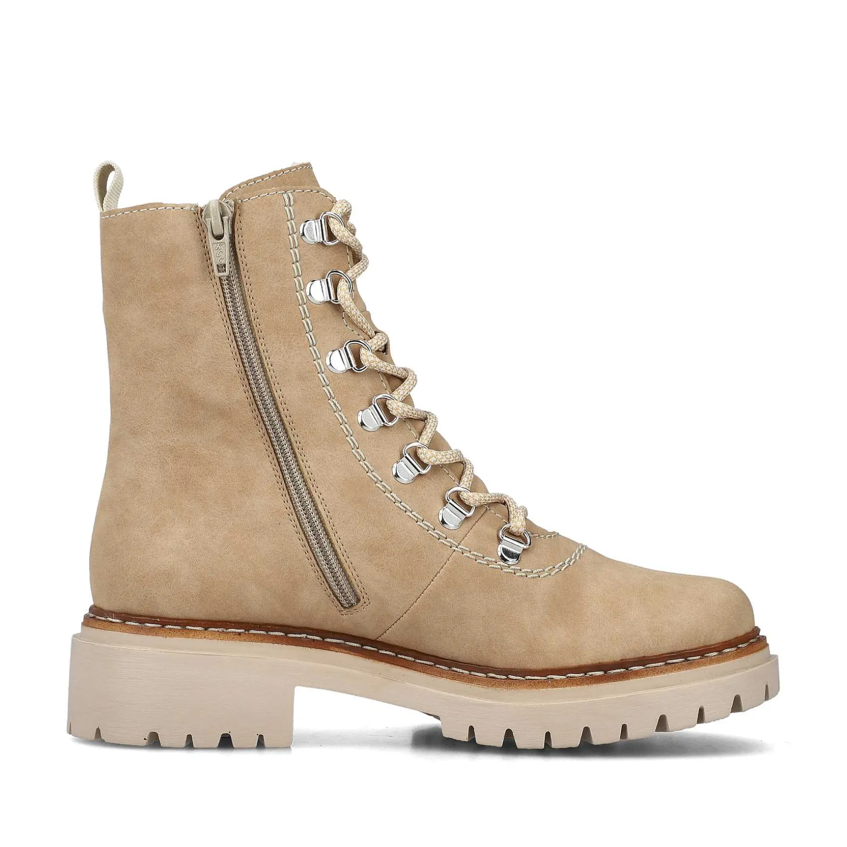 Rieker Women'S Corded Boots Brown Beige