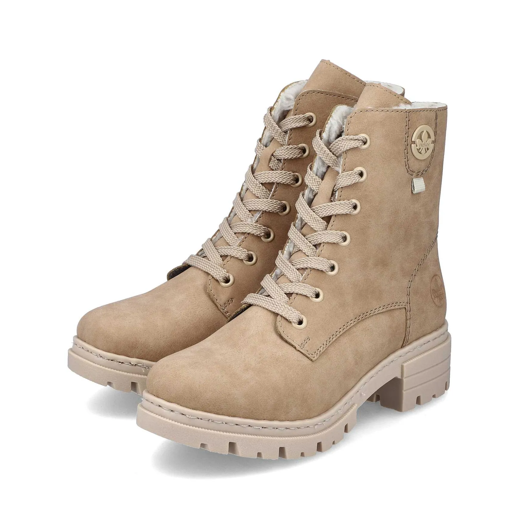 Rieker Women'S Corded Boots Brown Beige