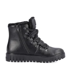 Rieker Women'S Corded Boots Deep Black
