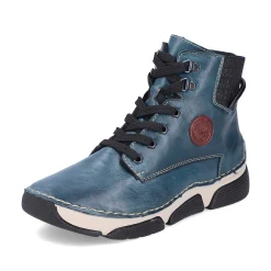 Rieker Women'S Corded Boots Cyan Blue