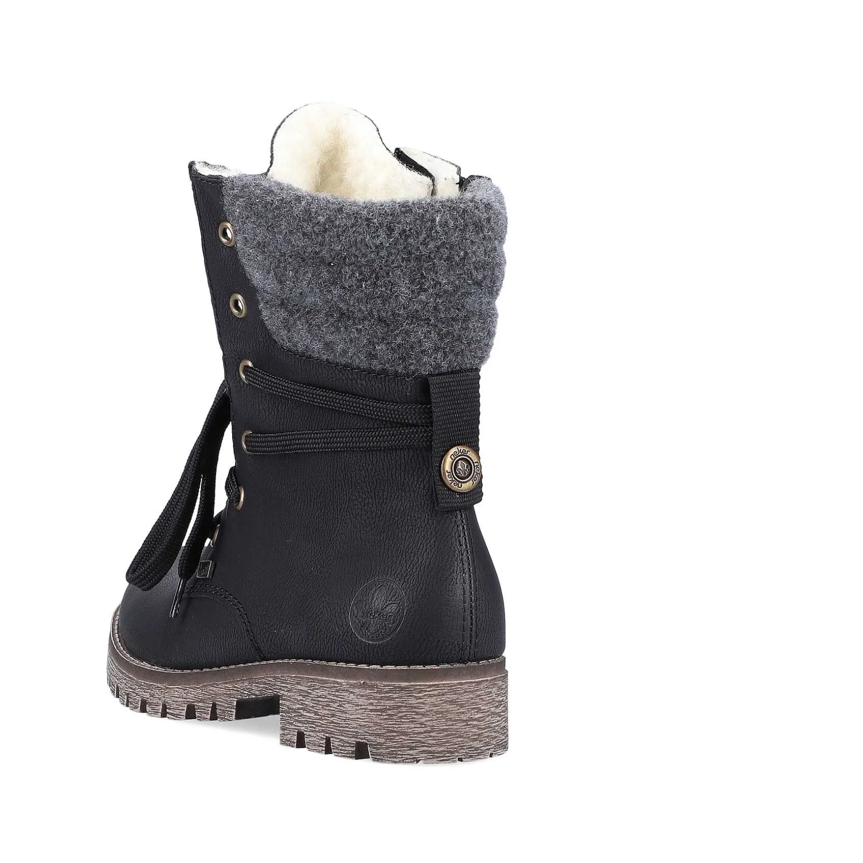 Rieker Women'S Corded Boots Night Black