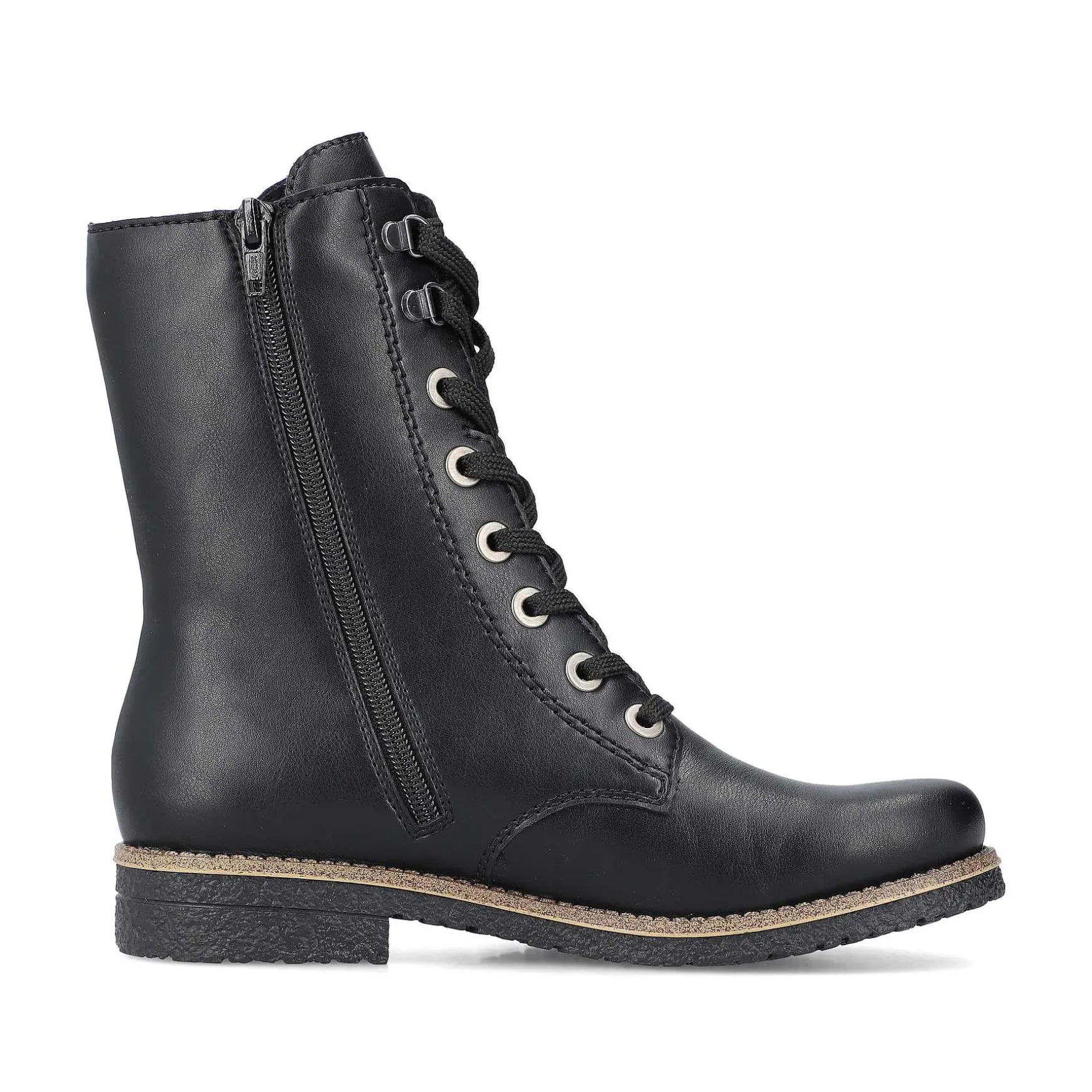 Rieker Women'S Corded Boots Deep Black