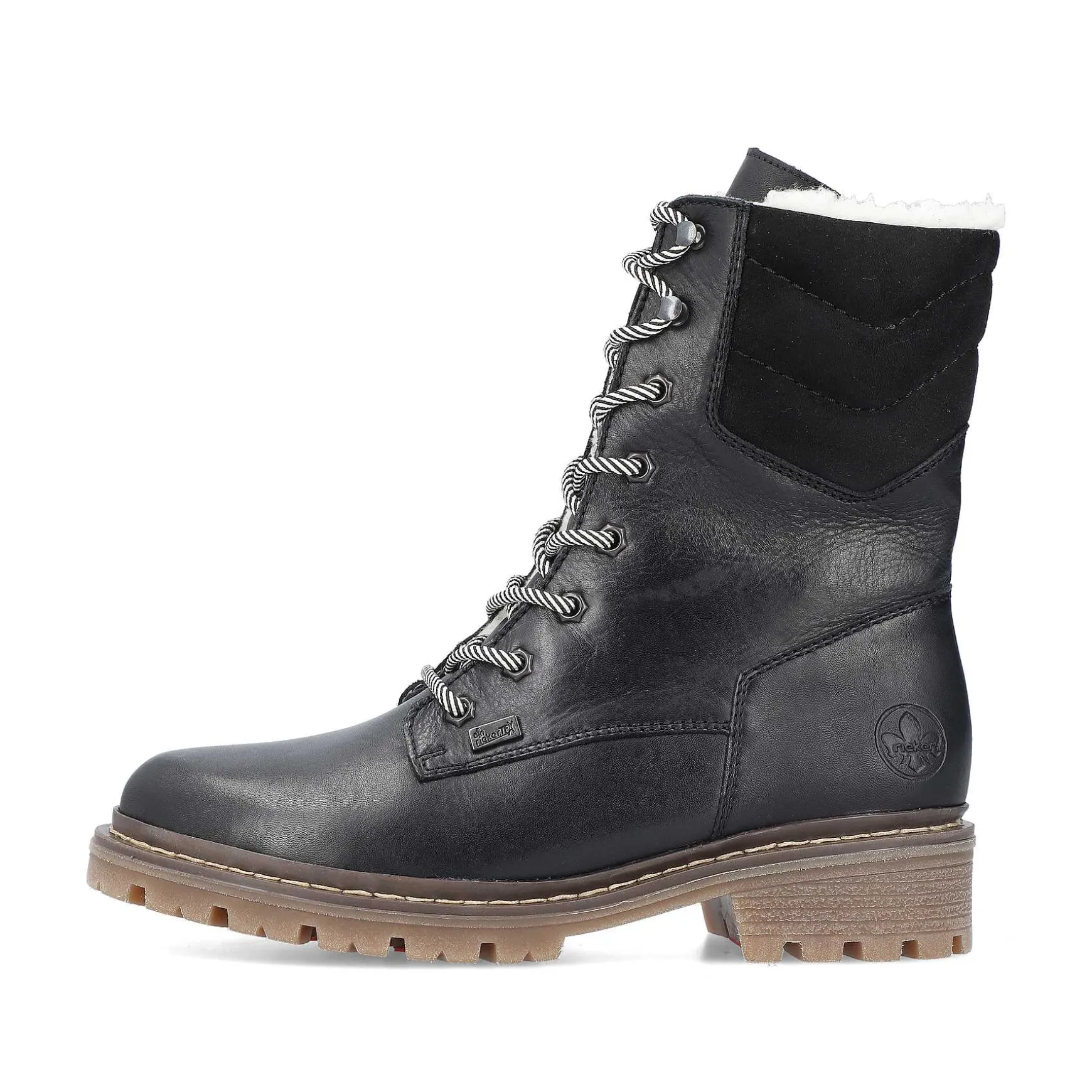 Rieker Women'S Corded Boots Deep Black