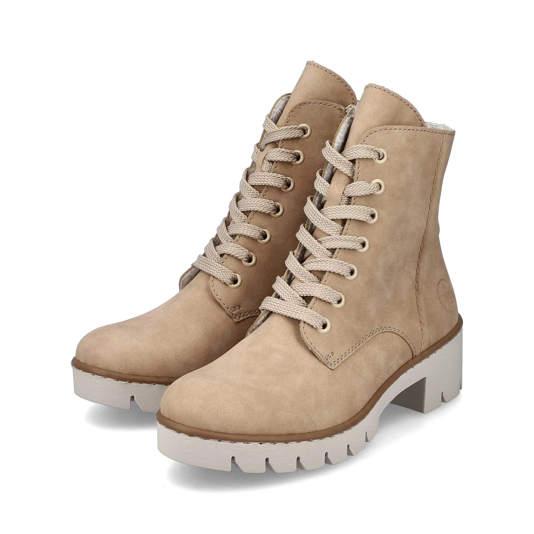 Rieker Women'S Corded Boots Brown Beige