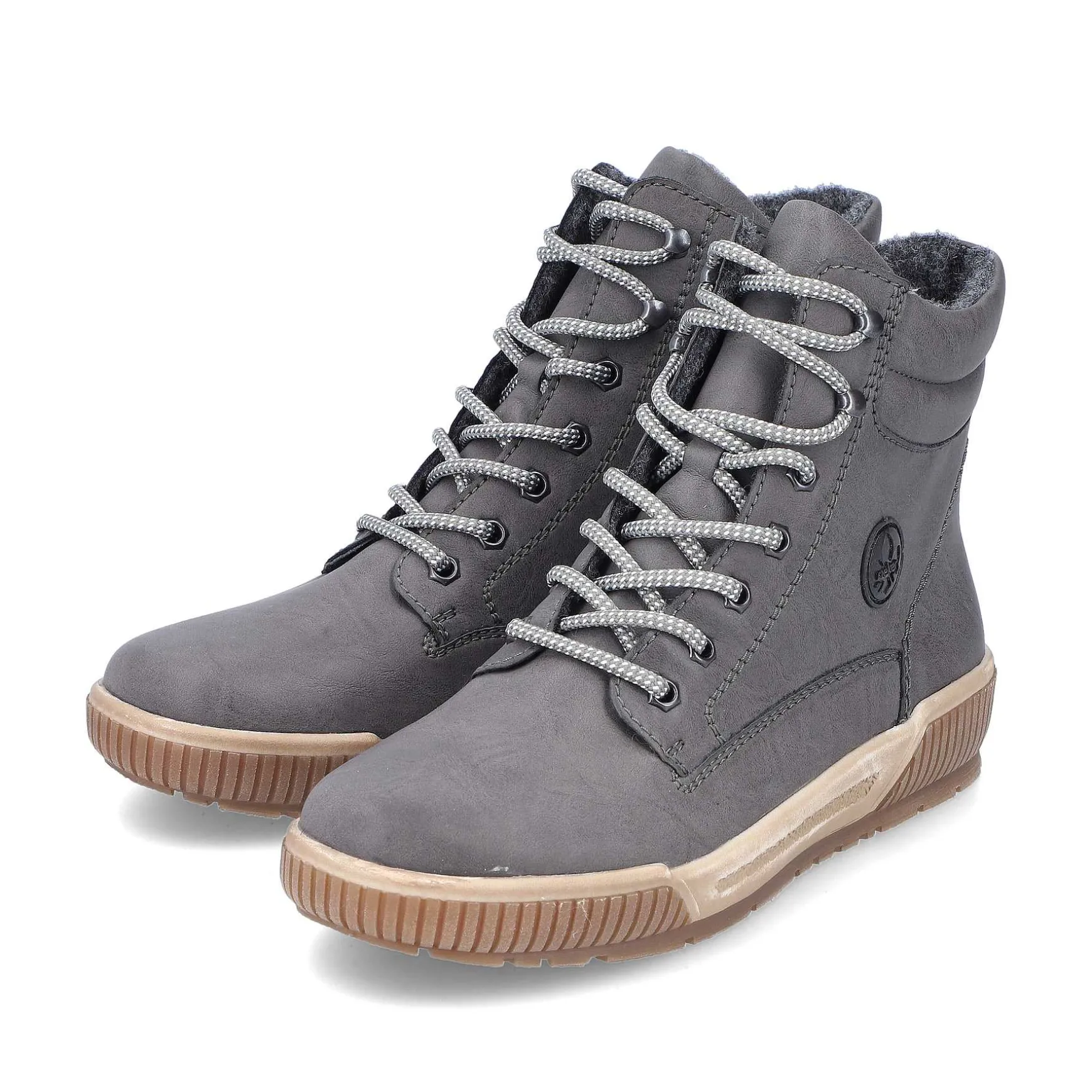 Rieker Women'S Corded Boots Moon Grey