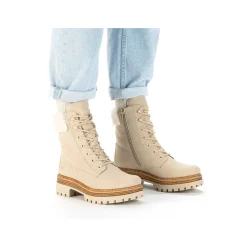 Rieker Women'S Corded Boots Sand Beige