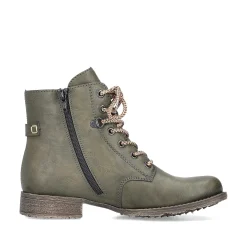 Rieker Women'S Corded Boots Olive Green
