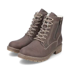 Rieker Women'S Corded Boots Chocolate Brown