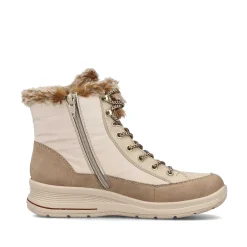 Rieker Women'S Corded Boots Vanilla Beige