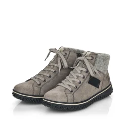 Rieker Women'S Corded Boots Platinum Gray