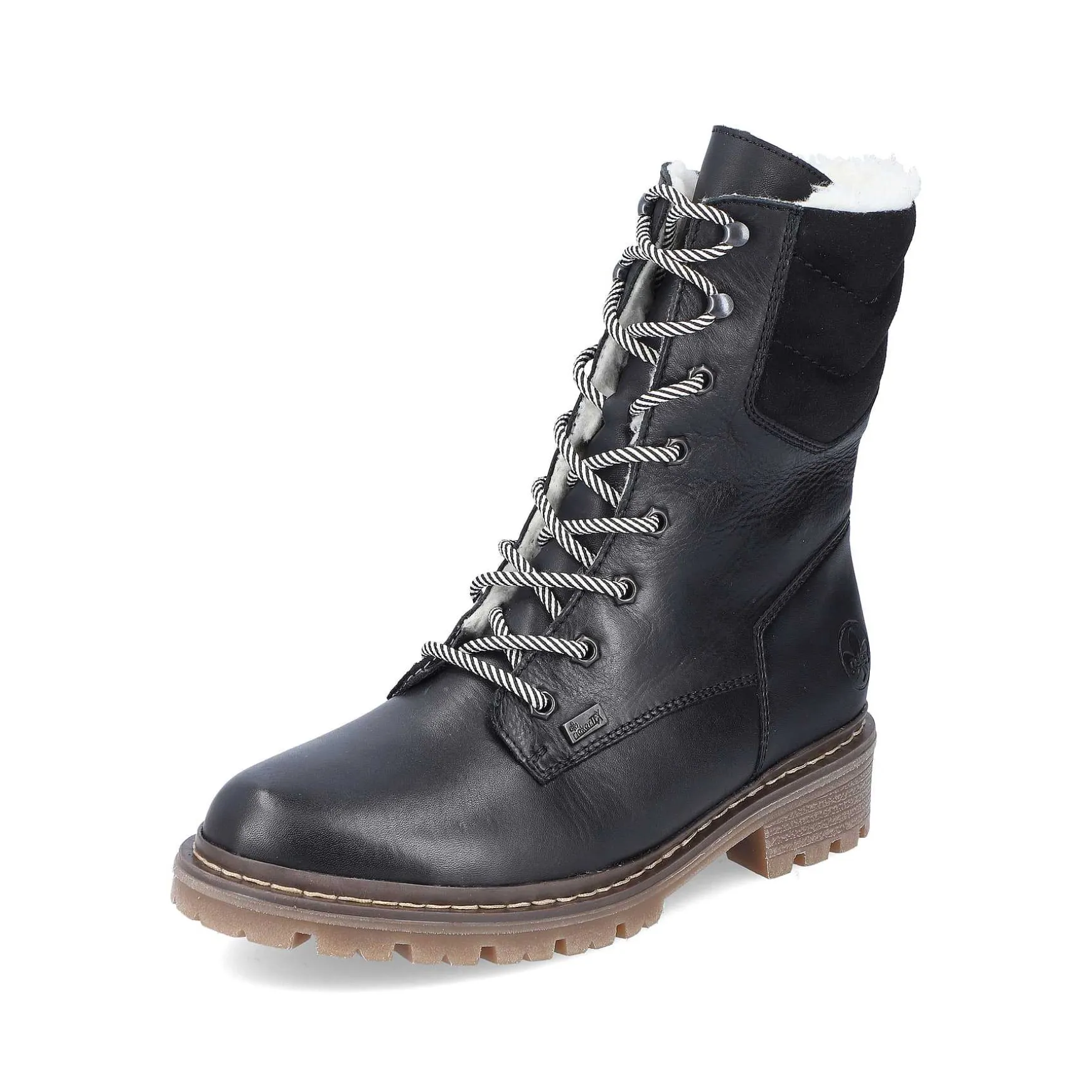 Rieker Women'S Corded Boots Deep Black