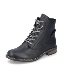 Rieker Women'S Corded Boots Asphalt Black