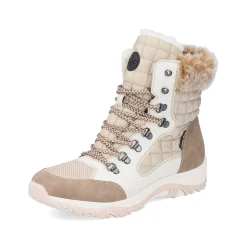 Rieker Women'S Corded Boots Brown Beige