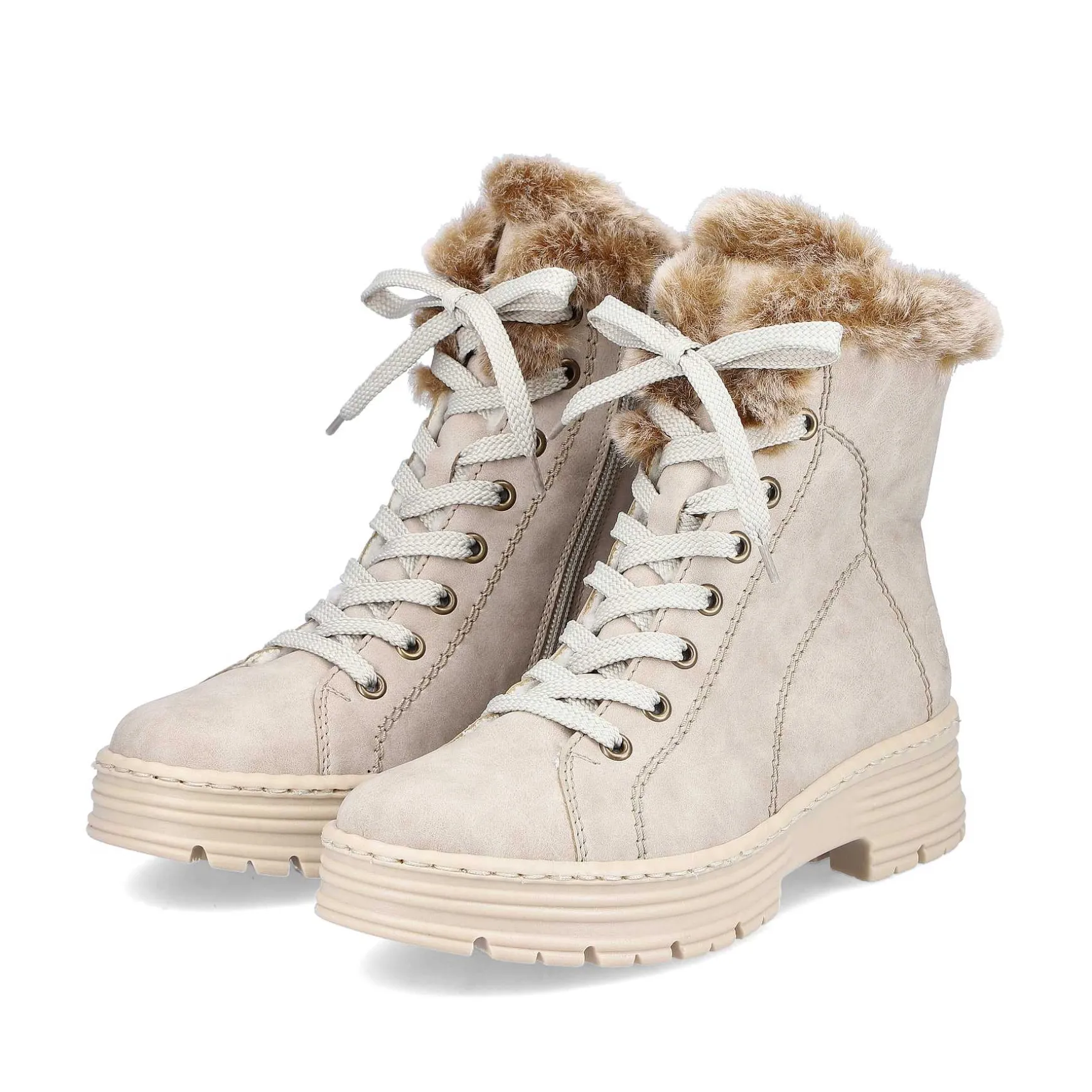 Rieker Women'S Corded Boots Light Beige