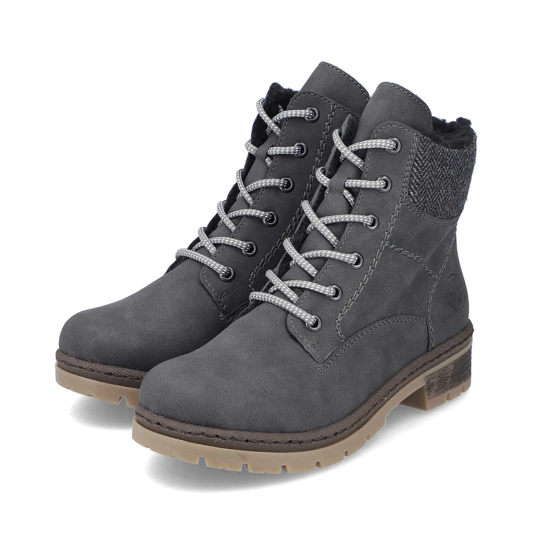Rieker Women'S Corded Boots Asphalt Gray