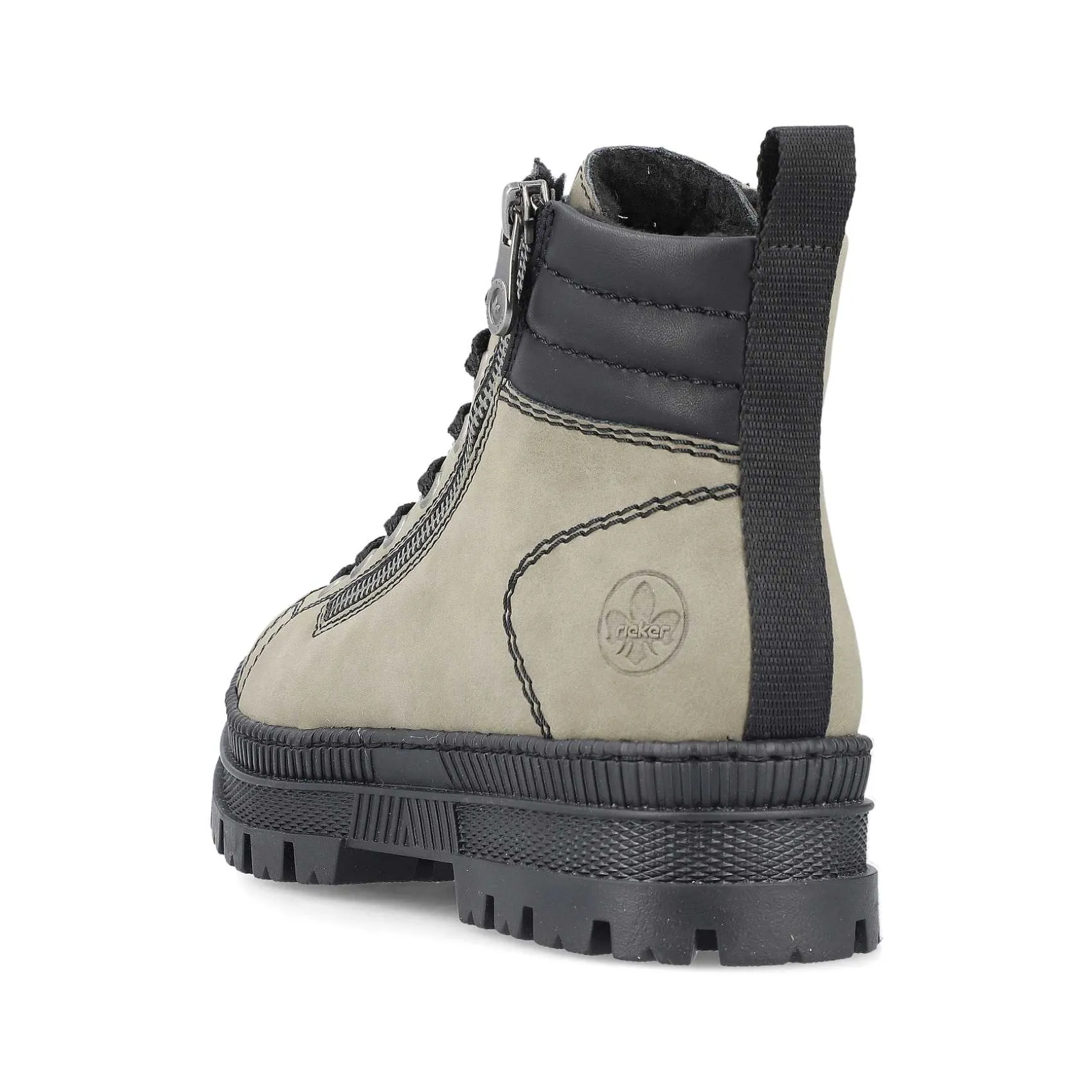 Rieker Women'S Corded Boots Grey-Green-Black