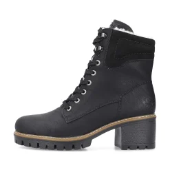 Rieker Women'S Corded Boots Deep Black