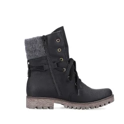 Rieker Women'S Corded Boots Night Black