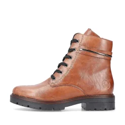 Rieker Women'S Corded Boots Copper Brown