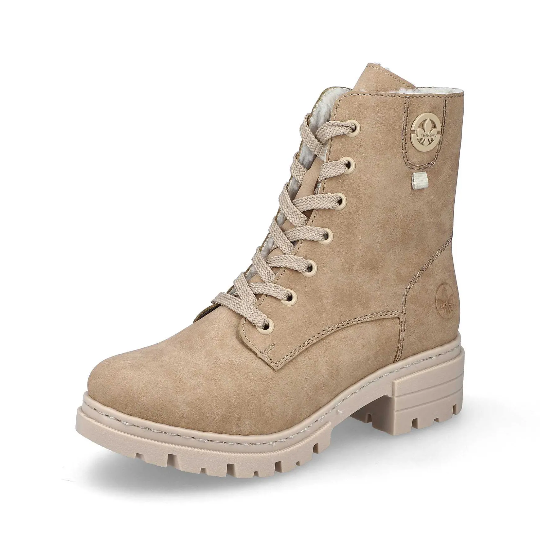 Rieker Women'S Corded Boots Brown Beige