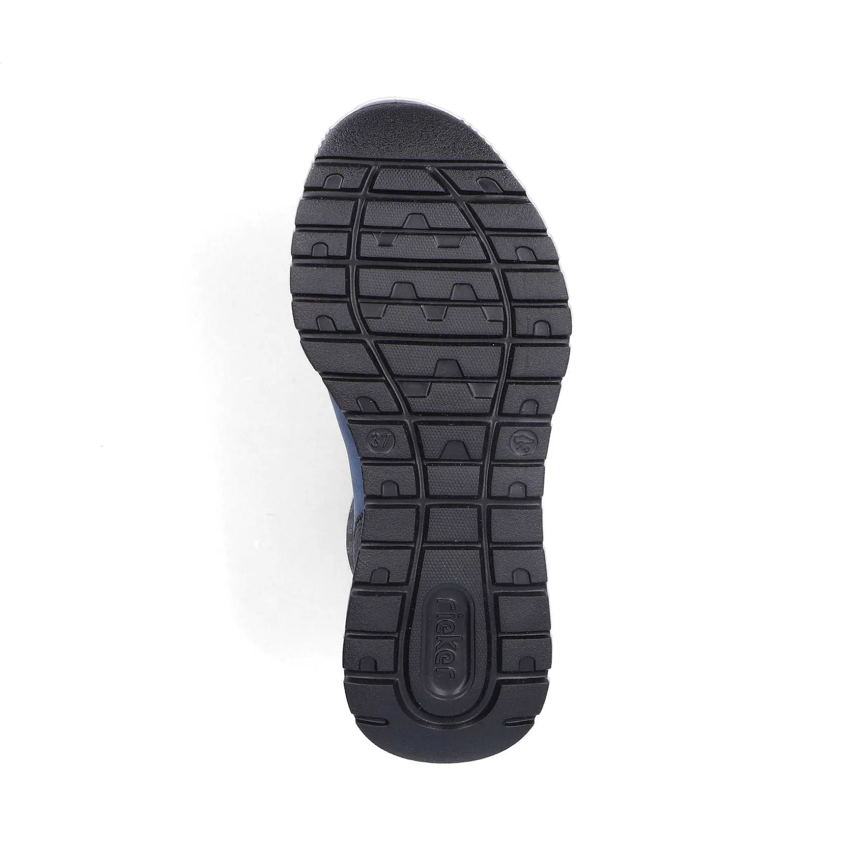 Rieker Women'S High Sneaker Asphalt Black-Ocean Blue