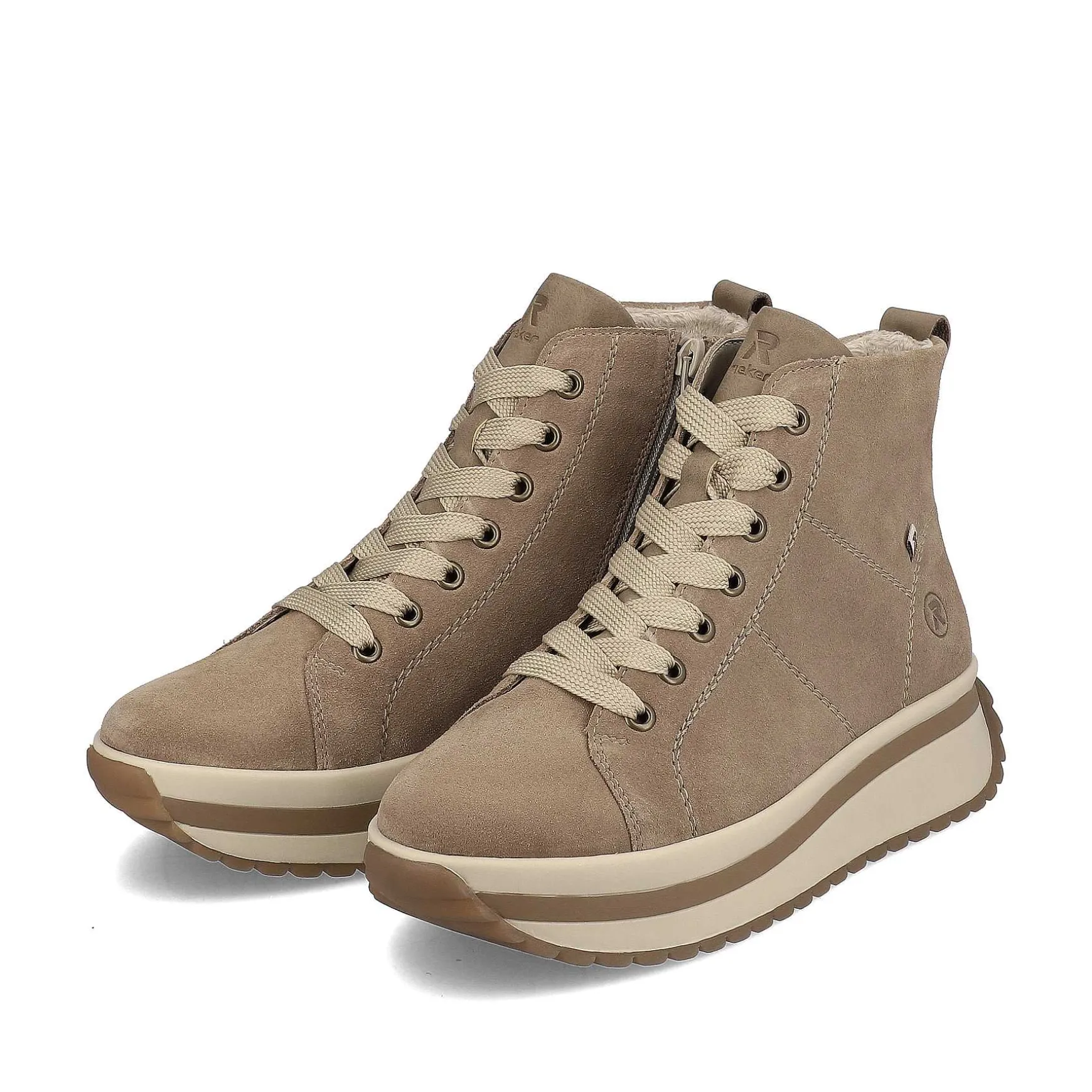 Rieker Women'S High Sneaker Hazel Wood
