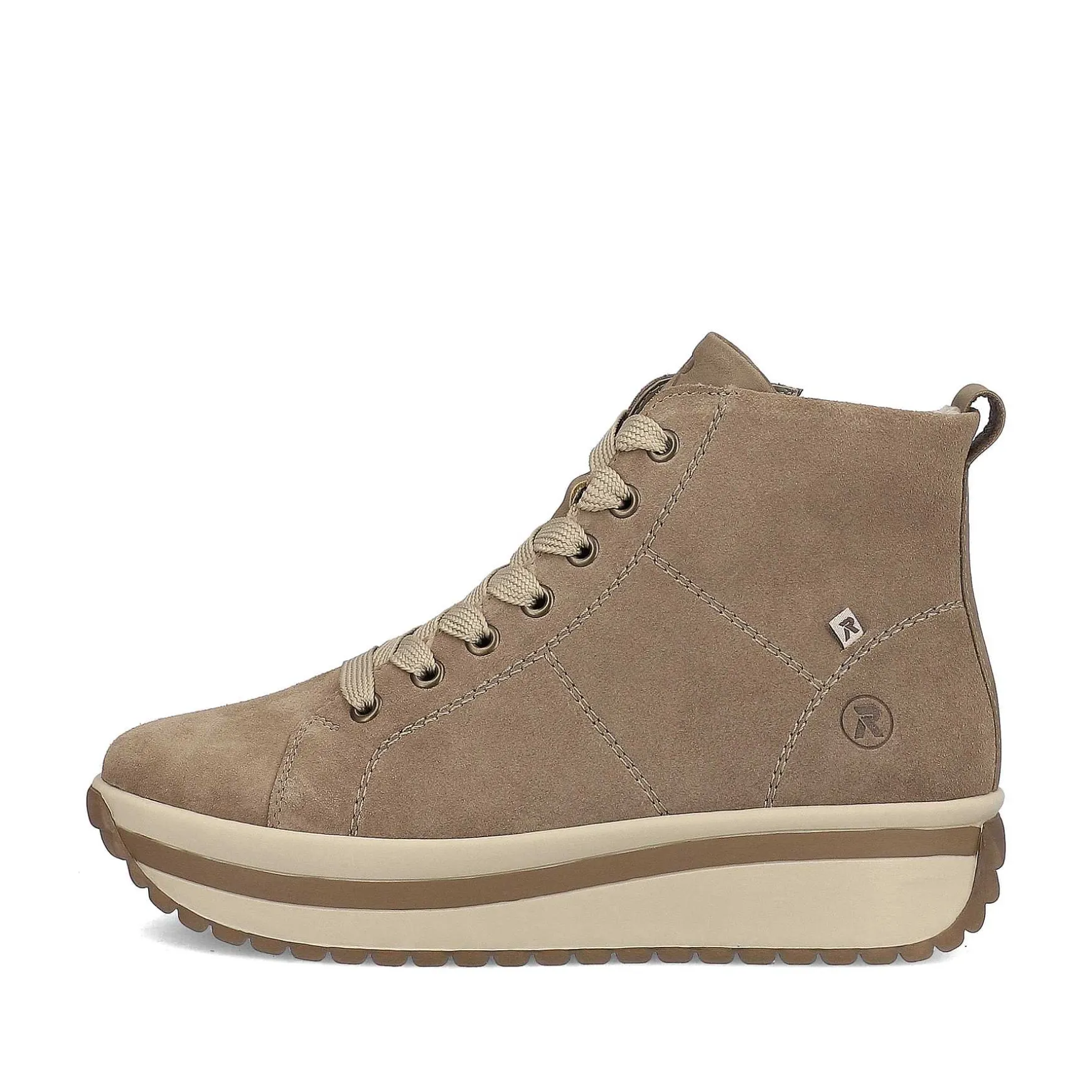 Rieker Women'S High Sneaker Hazel Wood