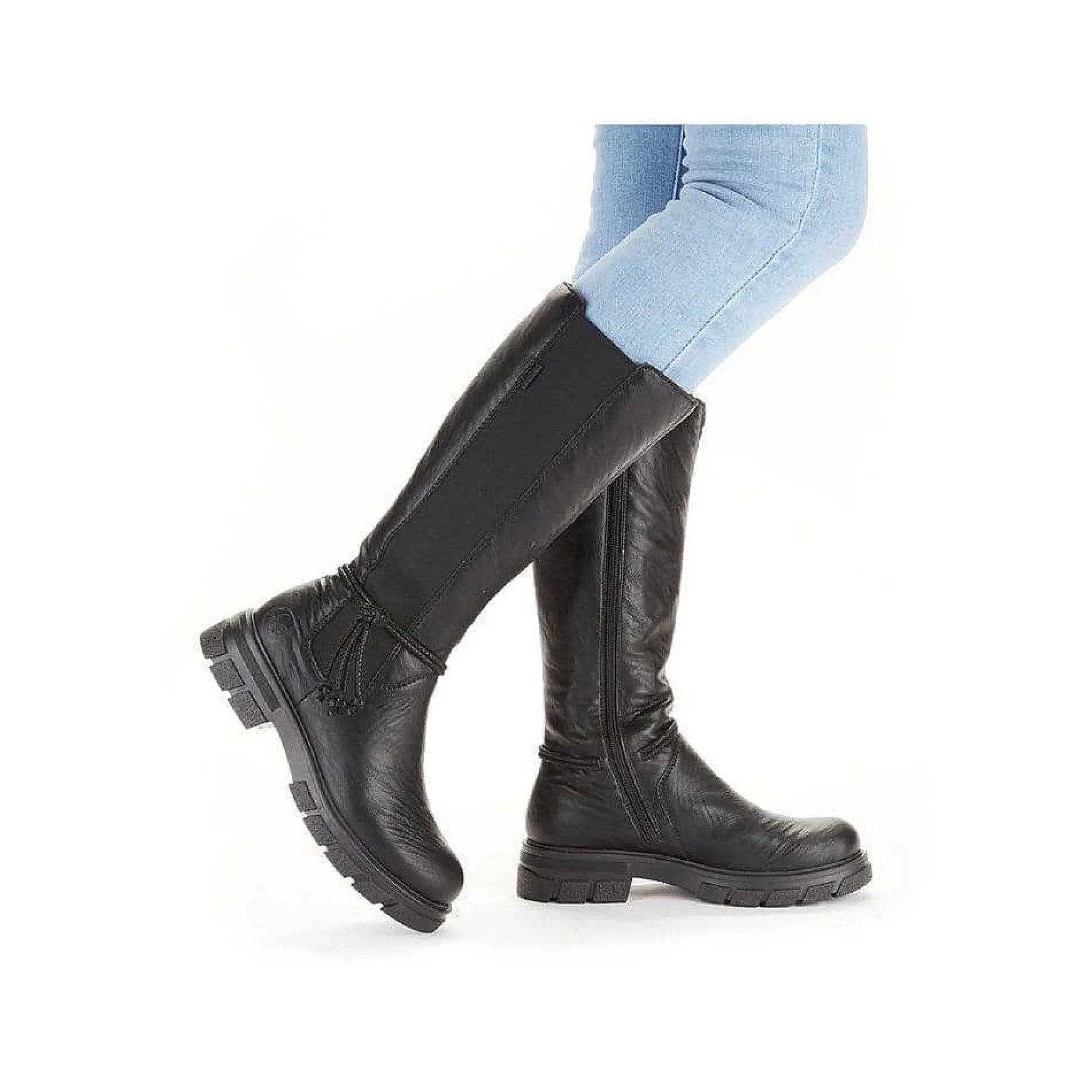 Rieker Women'S High-Shaft Boots, Glossy Black