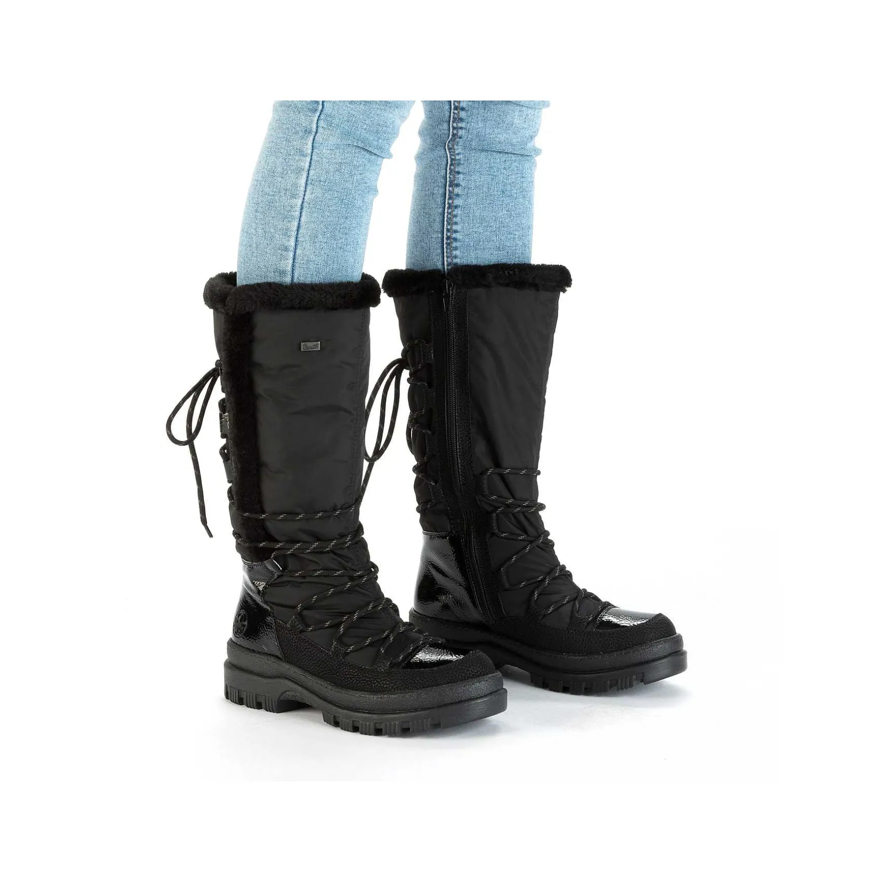 Rieker Women'S High-Shaft Boots Graphite Black