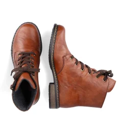 Rieker Women'S Laced Boots Caramel Brown