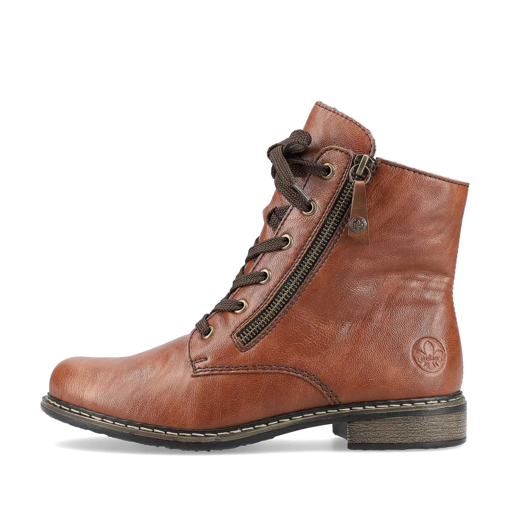 Rieker Women'S Laced Boots Caramel Brown