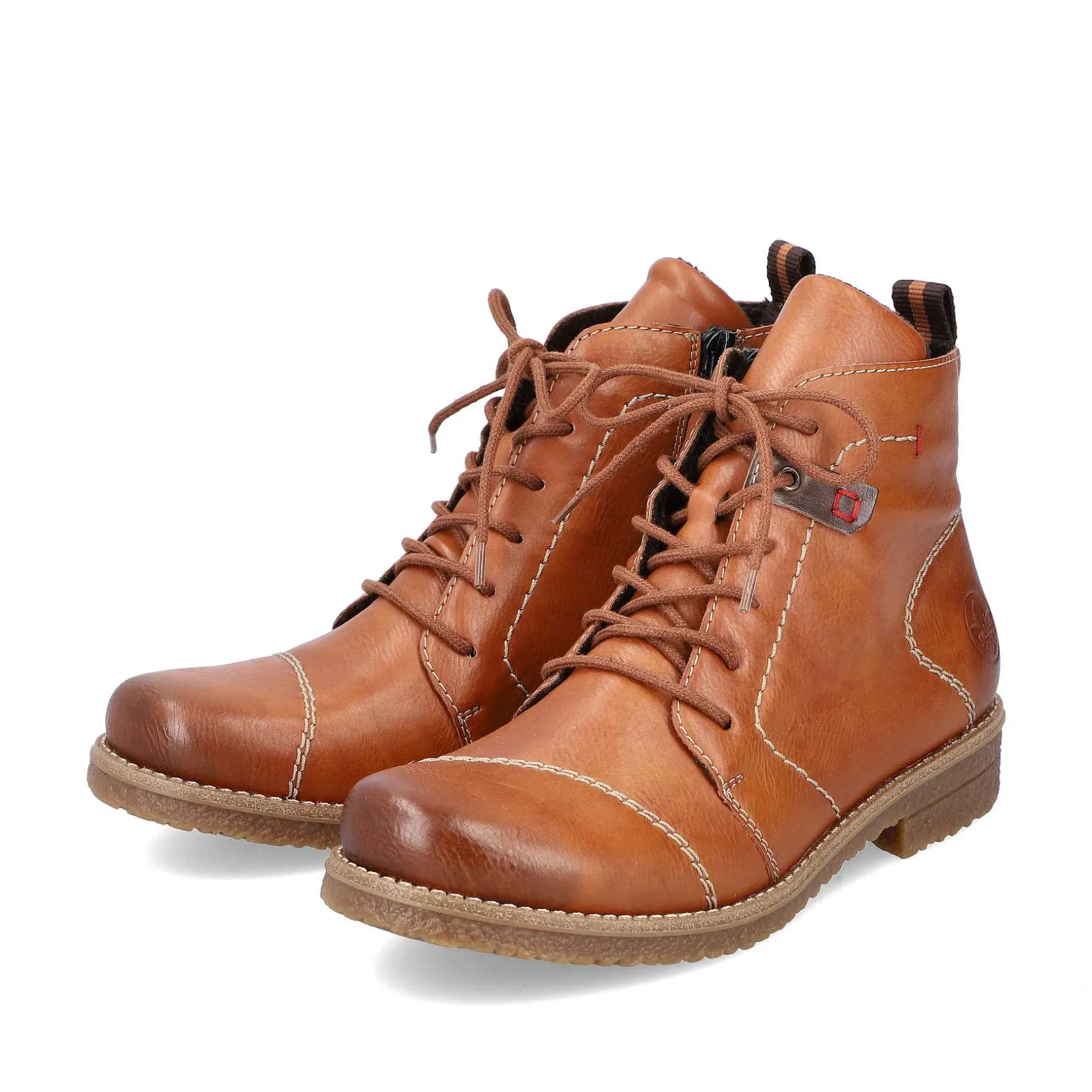 Rieker Women'S Laced Boots Caramel Brown