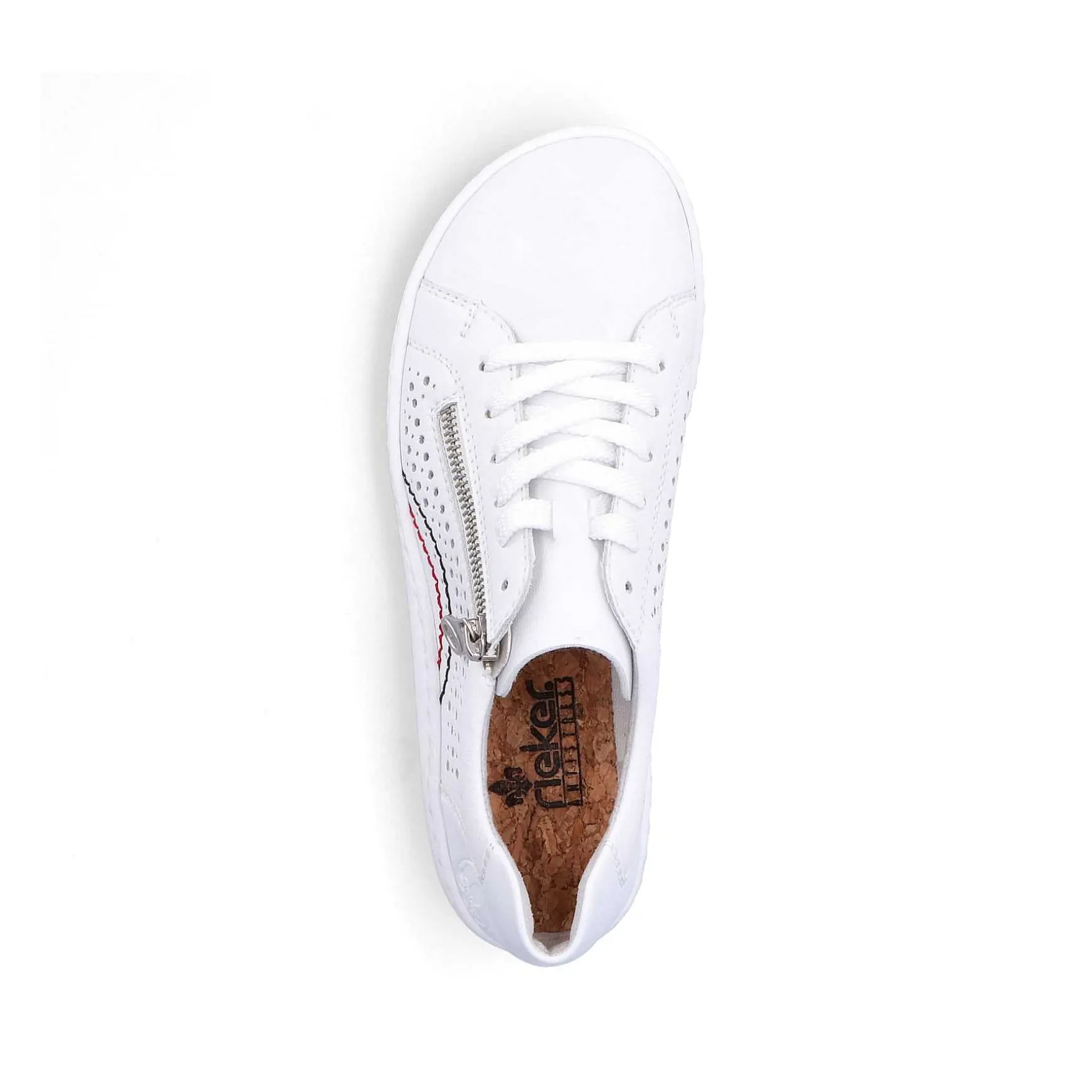 Rieker Women'S Laced Shoes Pearl White