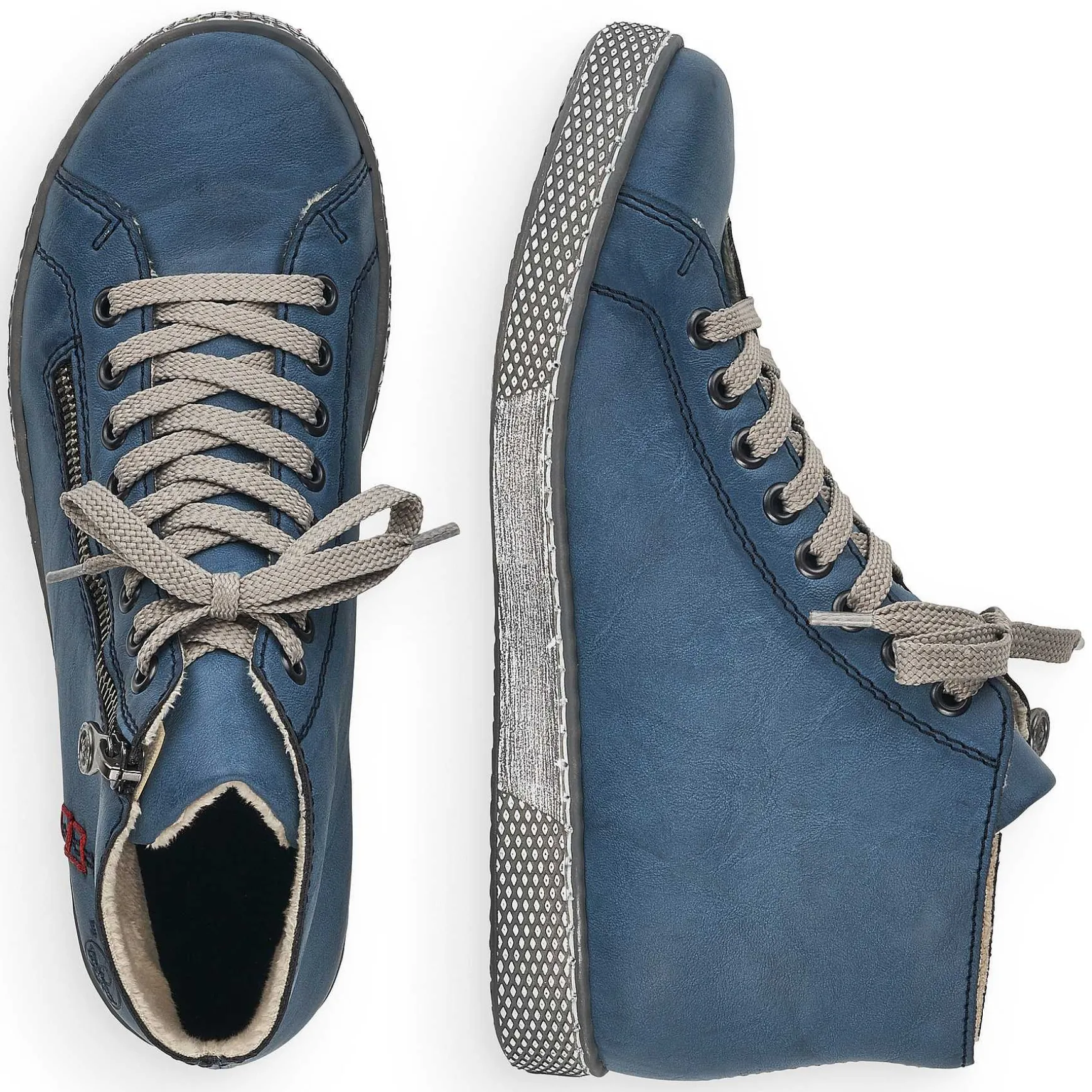 Rieker Women'S Laced Shoes Azure Blue